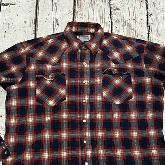 Vintage Channing Western Rancher Rockabilly Pearl Snap Long Sleeve Button Down - Picture 2 of 4